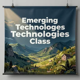 a banner for an emerging technologies class, illustrator