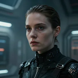 cinestill 5 0 d candid photographic portrait by stanley kubrick of a feminine male android wearing black techwear on a brutalist dystopian spaceship, extreme closeup, modern cyberpunk moody emotional cinematic, liminal overgrown god rays, 8 k, hd, high resolution, 3 5 mm, f / 3 2, ultra realistic faces, ex machina