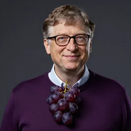 grapes bill gates face, grape sweater hyper detailed, digital art, artstation, cinematic lighting, studio quality, smooth render, by peter mohrbacher, hajime sorayama, wayne barlowe, boris vallejo, aaron horkey, gaston bussiere, craig mullins