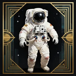 art deco astronaut