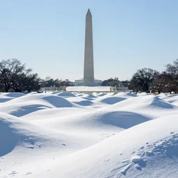 washington dc under snow dunes, hyperdetailed, artstation, cgsociety, 8 k