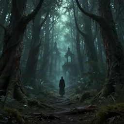 digital matte fantasymagical forest gothic, artstation, behance, 8 k by bob eggleton