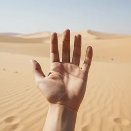 hand, desert, photography by kim jung gi, isaac asimov and marc simonetti