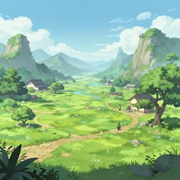 a landscape with zenless zone zero style,