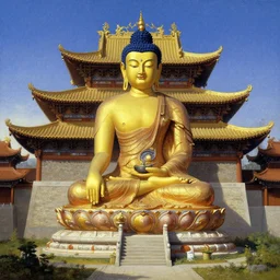 temple, buddhism, painting by greg rutkowski, j. c. leyendecker, artgerm