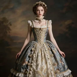 dollfie in Sleeveless turtleneck baroque dress