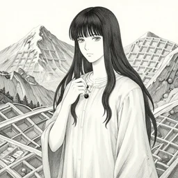 berry priestess of the waffle mountains. gouache by award - winning mangaka, chiaroscuro, intricate details, bokeh, backlighting, field of depth, safe for work