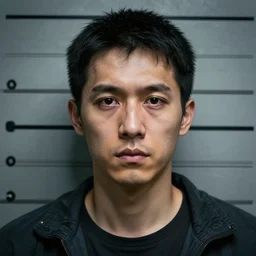 amazing impressive awesome stunning insane highly detailed fantastic overwhelming cinematic masterpiece soft lighting sharp focus, a criminal mugshot