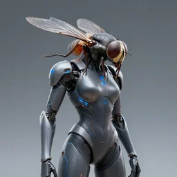 a fly in a futuristic suit, cyberpunk art by adam manyoki, cgsociety, funk art, sci - fi, synthwave, ilya kuvshinov