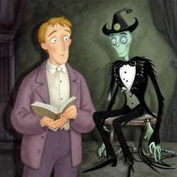 awkward romance, illustrated by edward gorey, lagerstedt, tim burton