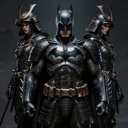 black matte metal samurai batman batman batman android, ((dark fantasy)), dark, moody, broody, evil :: by Martine Johanna and and (Chie Yoshii) and Casey Weldon and Guillermo del toro :: ornate, dynamic, particulate, rich colors, intricate, elegant, highly detailed, centered, artstation, smooth, sharp focus, octane render, 3d