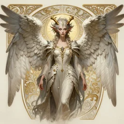 asymmetrical!! portrait of a snufkin with angel wings in the style of, demon art, intricate, elegant, highly detailed, digital painting, artstation, biolusence, concept art, smooth, sharp focus, illustration, art by artgerm and greg rutkowski and alphonse mucha, horizon zero dawn 8 k