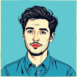 risograph print original a 5 riso illustration artprint, portrait of myself