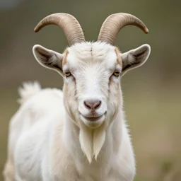 a portrait of an anthropomorphic goat