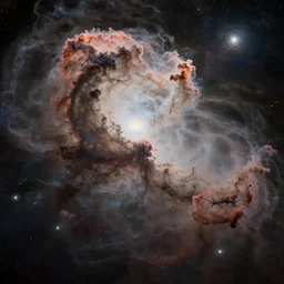 cinematic render of atmospheric space, nebula, galaxy, homeworld skies, volumetric lighting, diffuse cumulous fractal smoke pillars