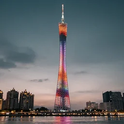 paris with canton tower, ultra realistic, cinematic
