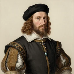 portrait of king Harald V of Norway, wearing 15th century clothes drawn by da Vinci