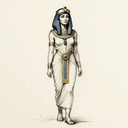 a sketch drawing, cleopatra in our time, portrait, full body, by gabo mendoza, trending on artstation