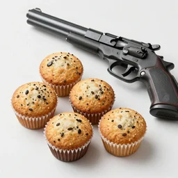 Lowtax with expensive muffins and a gun