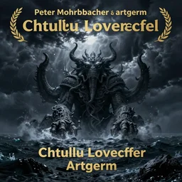 in the style of Peter Mohrbacher and artgerm, Chtulhu, Lovecraftian, ocean, night, storm,  lighting