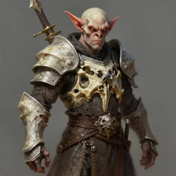 a detailed painting of a goblin warrior dressed with a bone armor, by justin gerard and jesper ejsing, digital art, realistic painting, dnd, character design, trending on artstation