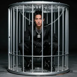 markiplier in a platinum cage, chained