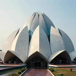futuristic spiral glass lotus temple by buckminster fuller and syd mead, intricate contemporary architecture, photo journalism, photography, cinematic, national geographic photoshoot