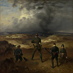painting of mysterious ww1 battlefield  by George Stubbs, zdzisław beksiński, renaissance painting, oil painting, old master