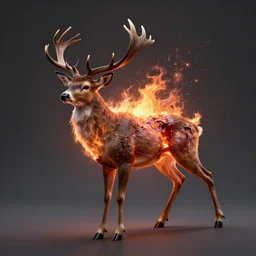 alien spawn erupting out of a deer's body, hyper detailed, digital art, trending in artstation, cinematic lighting, studio quality, smooth render, unreal engine 5 rendered, octane rendered.