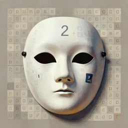 mask with a symbol for a society secret, portrait, riddles and enigmas, decoding, mystery, brain teasers, cryptic crosswords, scape room, logic games - by jama jurabaev, artstation, brush stroke