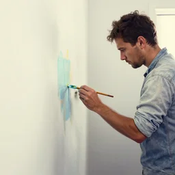 a painter painting the edge of existence, digital art