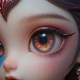demon, detailed eyes, cute, fantasy, intricate, highly detailed, digital painting, 4k, HDR, concept art, smooth, sharp focus, illustration, by Wayne Reynolds