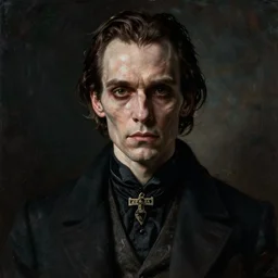 detailed cinematic wide shot of scary hanibal lector, thin face, symettrical face, ultra realistic, dark gloomy, painting by gaston bussiere, craig mullins, j. c. leyendecker