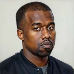 Kanye west painting by bob ross 4k detail