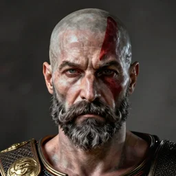 Portrait of Kratos with Mustache by Mandy Jurgens