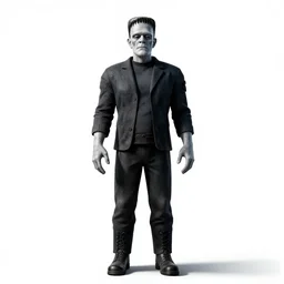towering frankenstein's monster, studio photography, full body, standing, isolated on a pure white background, centered, whole figure in frame, sharp focus, studio lighting