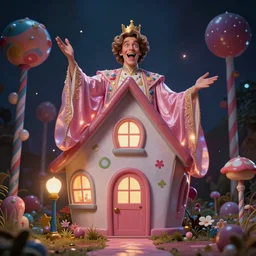 Magical Man from Happy-Land, in a gumdrop house on Lollipop Lane