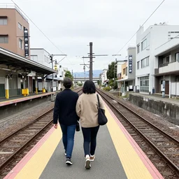 walking around ozu city and shimonad station, ehime japan.