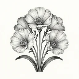 graphite and white charcoal on toned paper illustration of symmetrical!! portrait of floral! borderlands 3 psycho, intricate, elegant, highly detailed, digital art, artstation, smooth, sharp focus, illustration