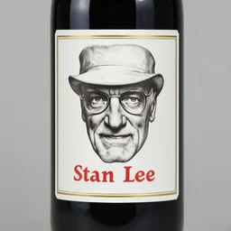 wine lable of stan lee