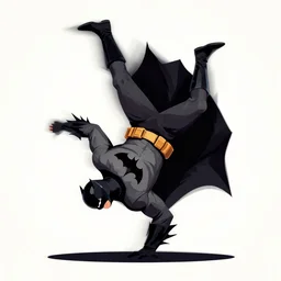 vector art of batman breakdancing