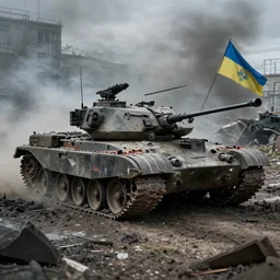 the ukraine war, highly detailed, hyper realistic,