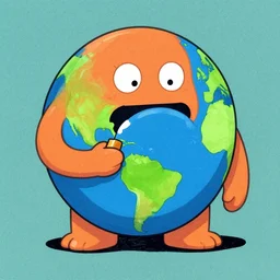 a 🪐🌎 eating monster by james gurney