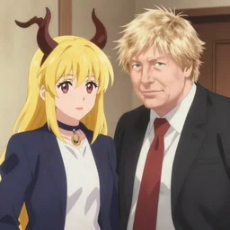 an anime about a romance between boris johnson and satan