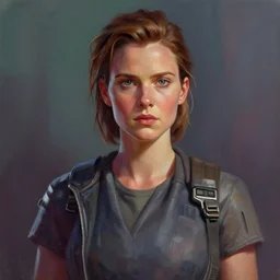 delores from westworld, digital painting, realistic, colourful, art