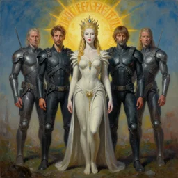 THE QUEEN OF THE SUN by jacek yerka, alex gray, zdzisław beksiński, dariusz zawadzki, jeffrey smith and h.r. giger, oil on canvas, 8k highly professionally detailed, trending on artstation