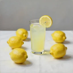 lemons dramatic lighting on white tablecloth, glass of lemonade, oil painting, pale colors, high detail, 8 k, wide angle, trending on artstation,
