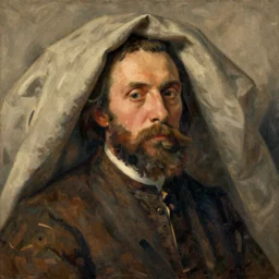 a portrait of peter graves under a cloth, rembrandt van rijn impressionism expressionism tonalism