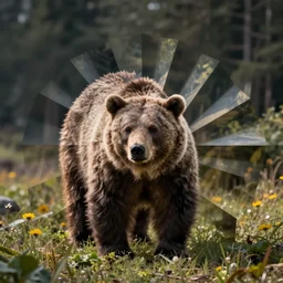 autostereogram concealing a secret image of a bear