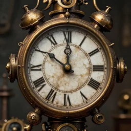 steampunk clock highly detailed